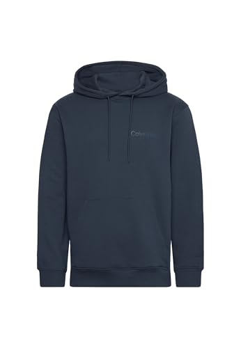 Calvin Klein Jeans Department3096 Regenerative Cotton Hooded Neck Sweat Shirt (J326404PPK_Ink_XXL)