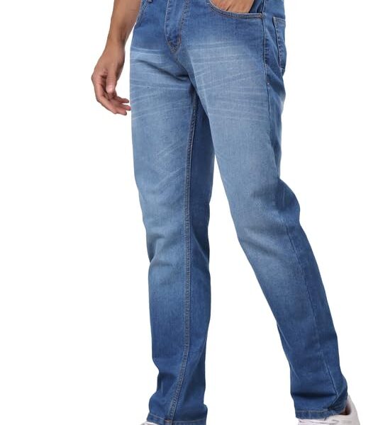 London Hills Men High Rise Regular Fit Jeans || Jeans For Man Light Blue, 30