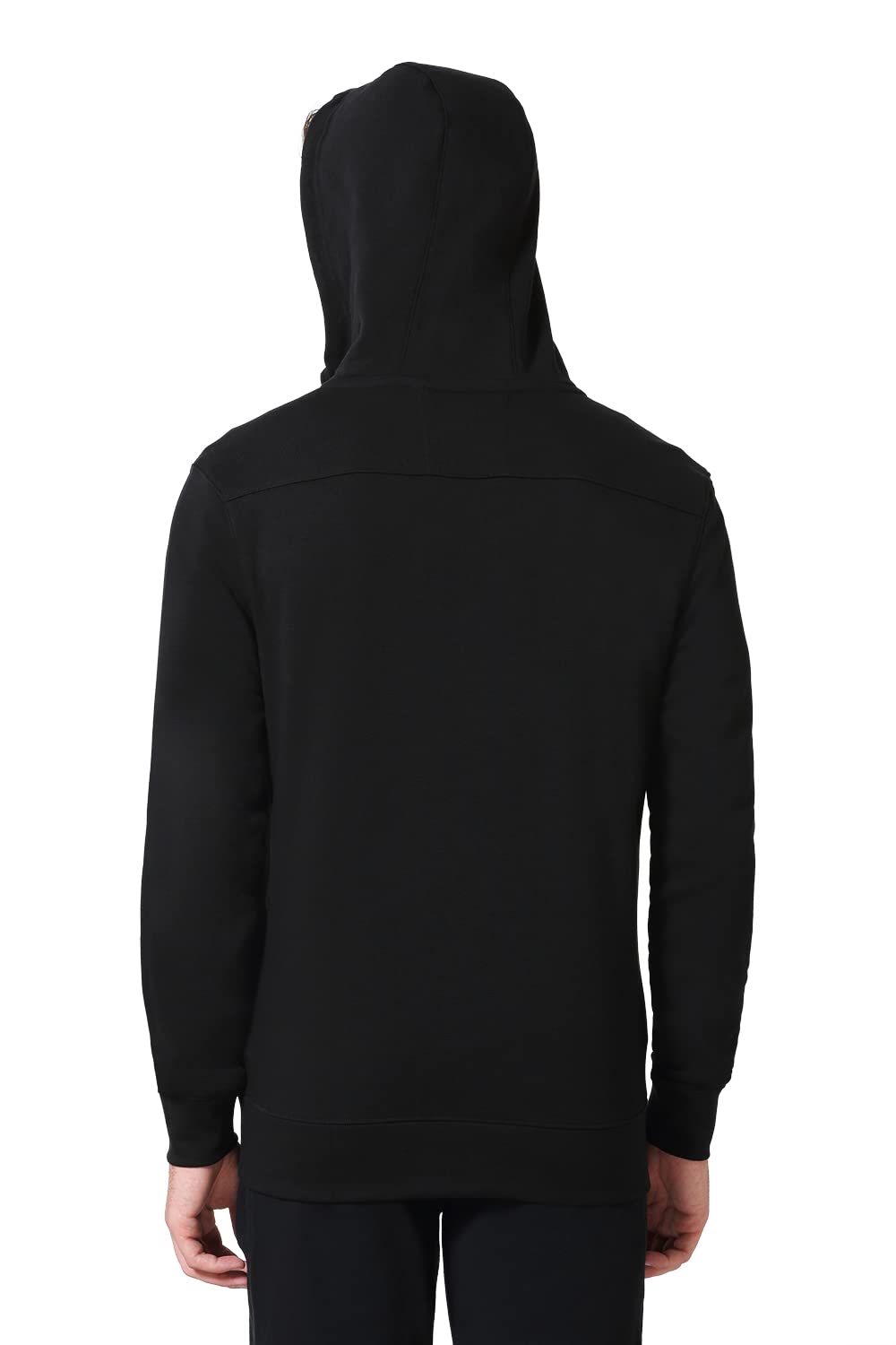 Van Heusen Men Athleisure Smart Tech Hoodie - Cotton Blend Standard Length Easy Stain Release, Anti Stat, Ultra Soft_80004_Black_XL
