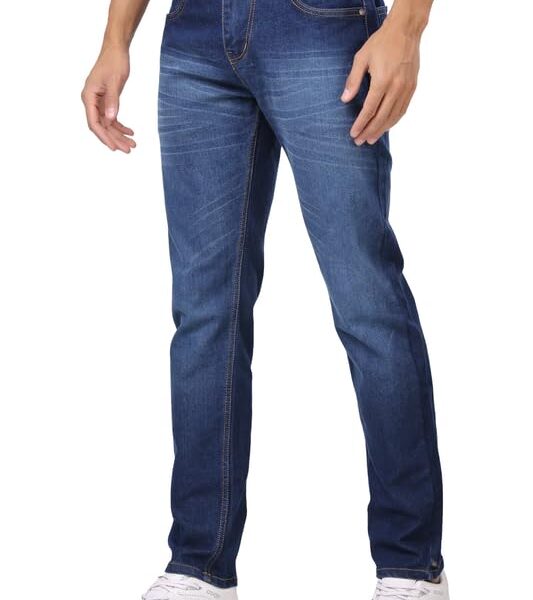 London Hills Men Low Rise Regular Fit Jeans || Jeans For Man Dark Blue, 30