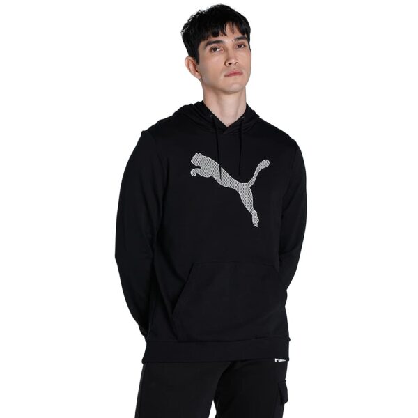 Puma Men's Cotton Regular Hooded Neck Sweatshirt (67029201_Black_X-Large)