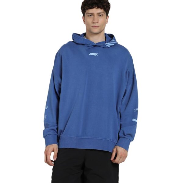 Puma Men's Cotton Hooded Neck Hoodies (631640_Vivid Blue