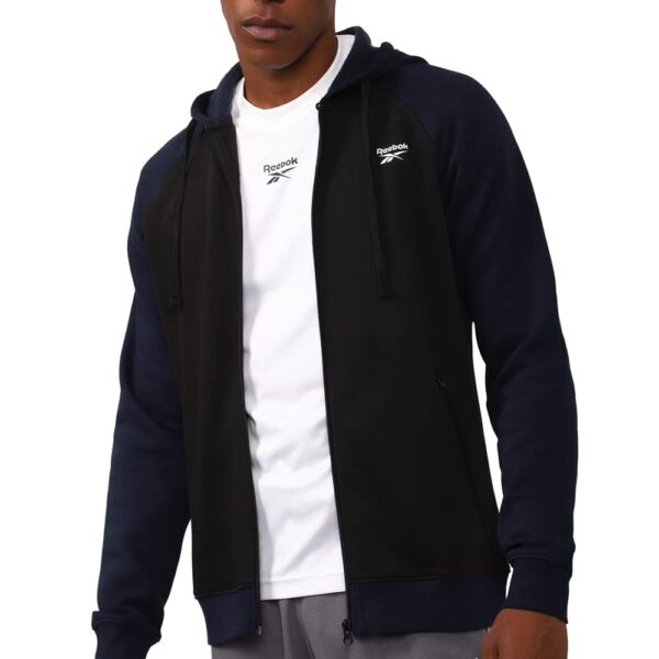 Reebok Men's RBK Neo Performance Hooded Neck Cotton Regular Fit Sweatshirts (Ht9154-M, Black, Medium)