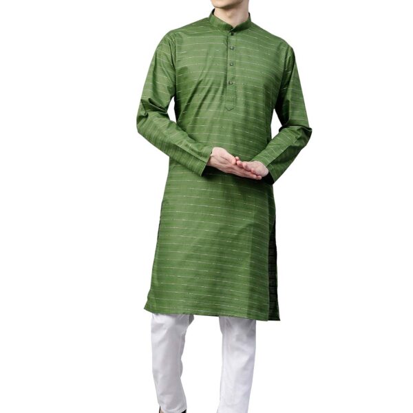 MANQ Men's Cotton Kurta Pajama Set Indian Party Traditional Ethnic Wear Tunic Dress for Men Wedding