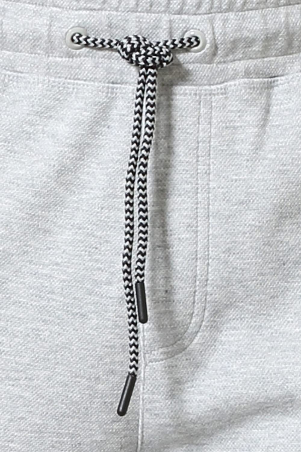 Van Heusen Men Athleisure Zipper Pocket Knit Shorts - Side Contrast Tape, Breathable_50010_Grey Melange_XL