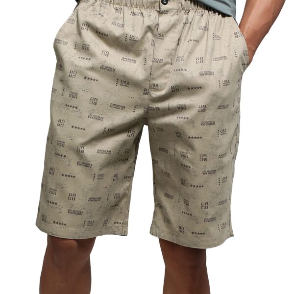 Jockey Men's Regular Shorts (US88-Khaki Brown Printed-L_Khaki_Large)