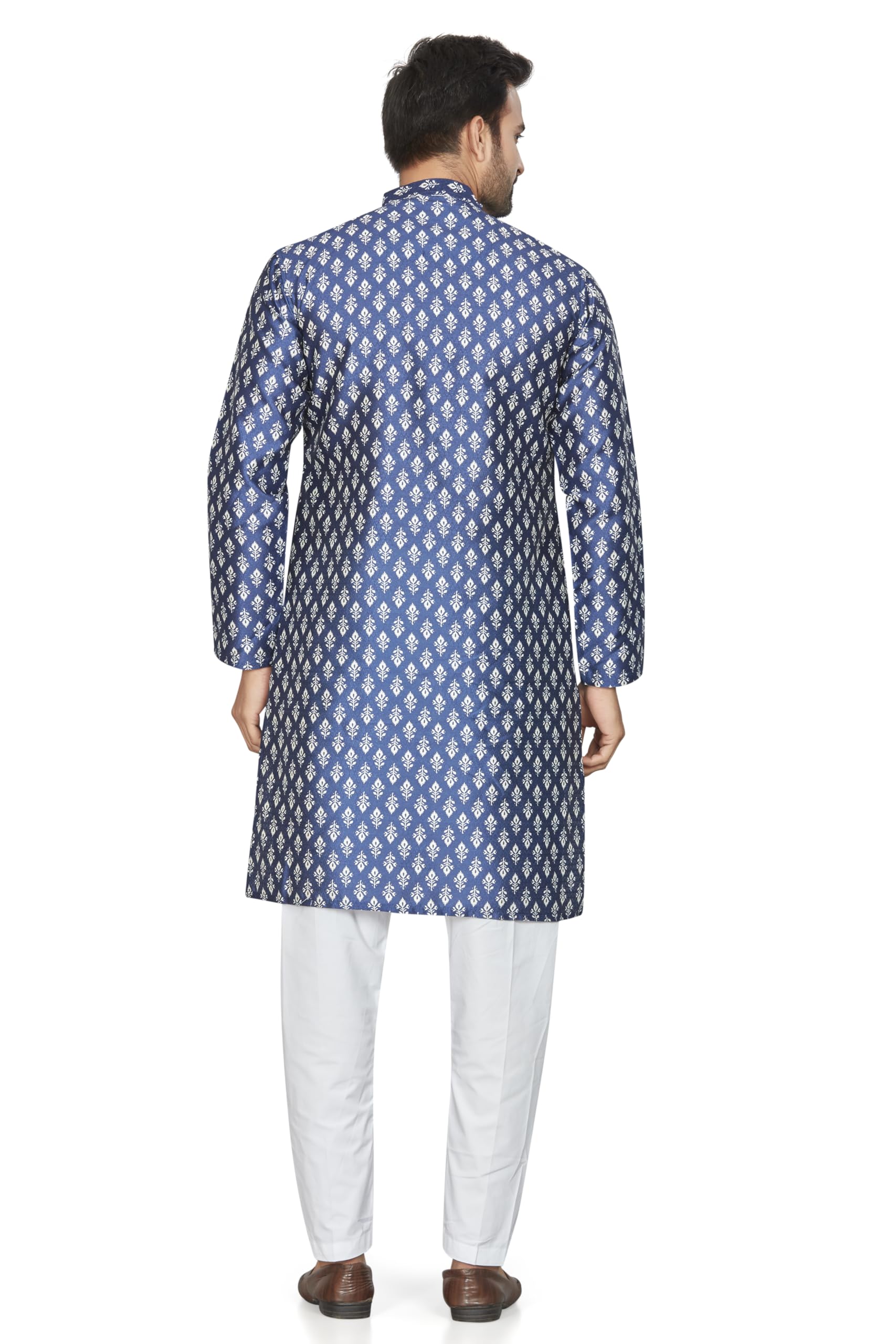 BE ACTIVE Men's Cotton Digital Print Regular Shirt (MY21-22_Navy Blue