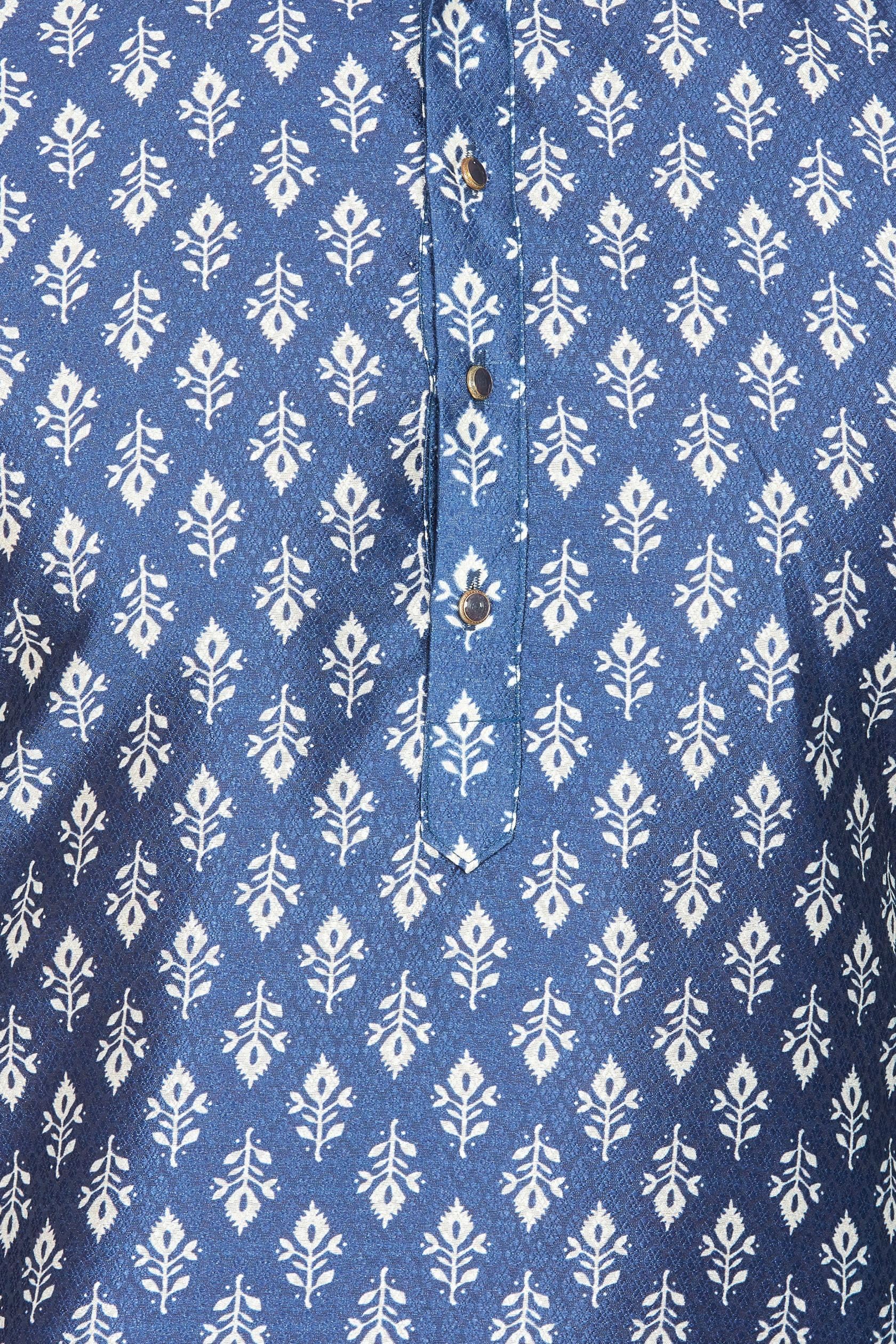 BE ACTIVE Men's Cotton Digital Print Regular Shirt (MY21-22_Navy Blue