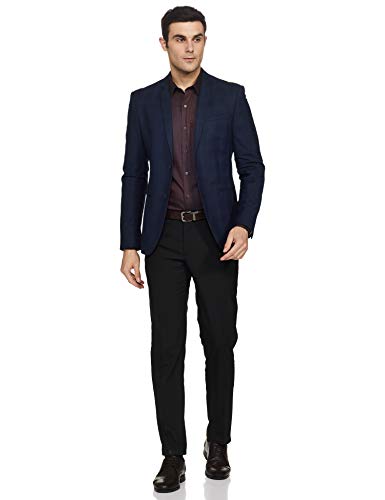 Arrow Men's Solid Full Sleeve Slim Fit Cutaway Collar Cotton Formal Shirt Maroon