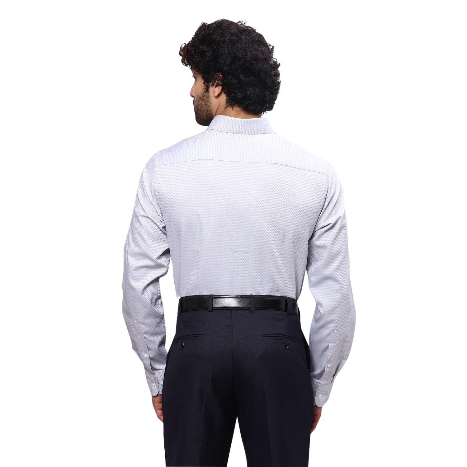 Raymond Men's Dobby Slim Fit Shirt (RMSX12161-G4_Medium Grey