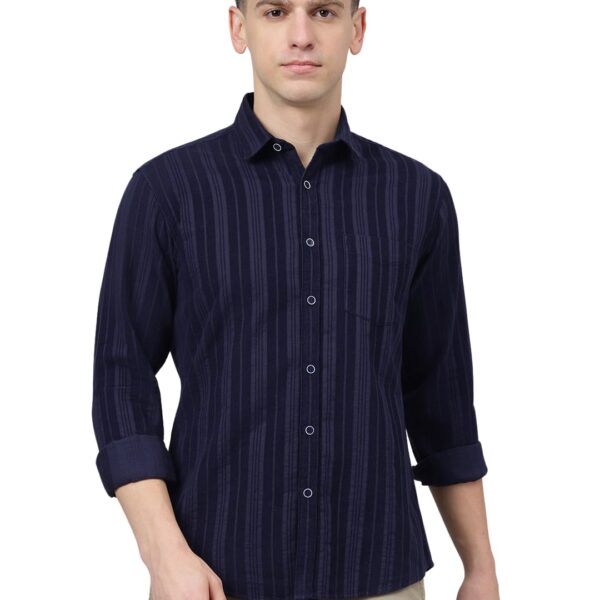 Richlook Men's Luxury Regular Fit Casual Shirt Navy